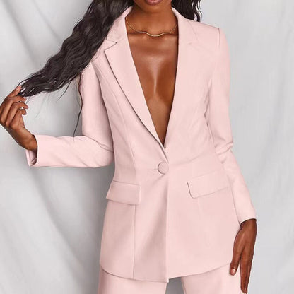 SPICE – Conjunto de dos piezas con blazer y pantalón para mujer, sexy y smart casual