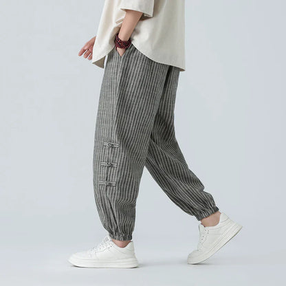 ÉLIO - Pantalón jogger de rayas para hombre