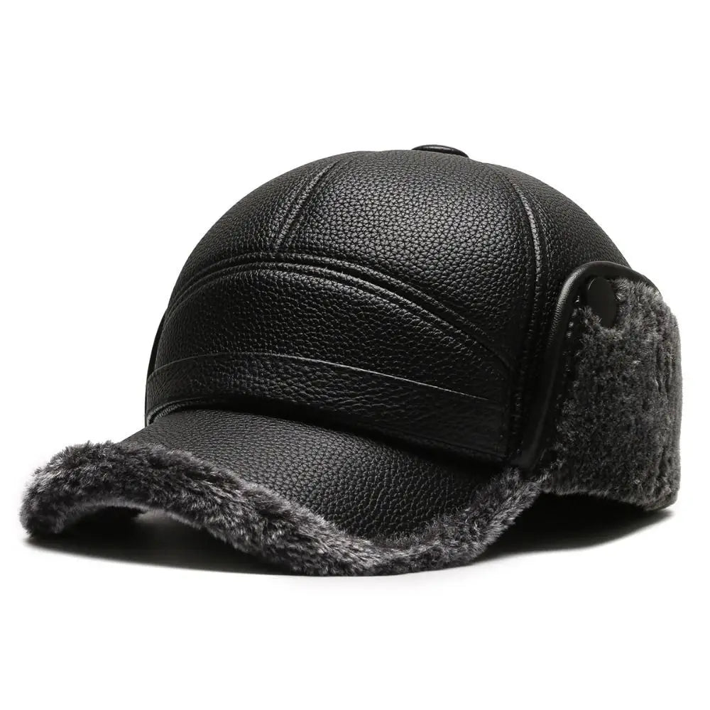 MARCUS - Gorra aislada de cuero para hombre