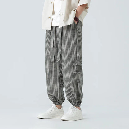 ÉLIO - Pantalón jogger de rayas para hombre