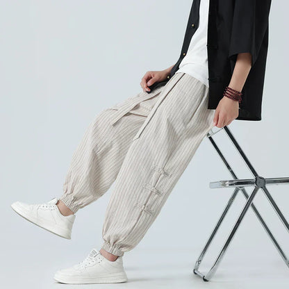 ÉLIO - Pantalón jogger de rayas para hombre