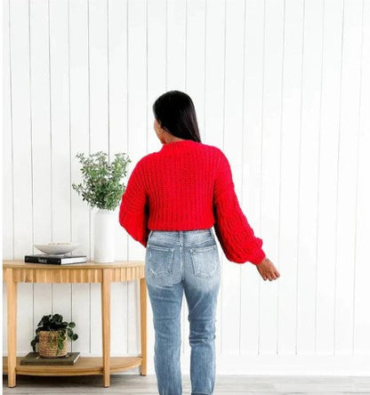 MATILDE - Boyfriend jeans desgastados con puños para mujer