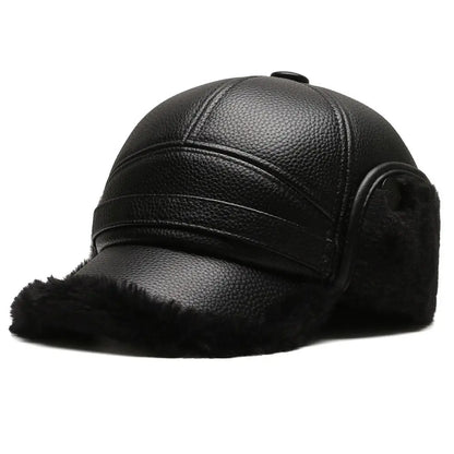 MARCUS - Gorra aislada de cuero para hombre