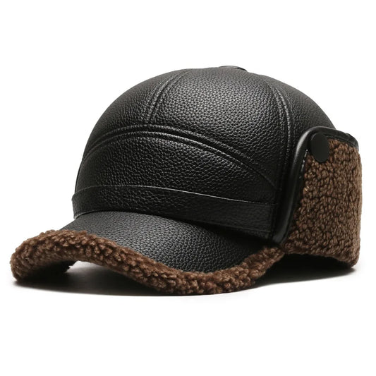 MARCUS - Gorra aislada de cuero para hombre