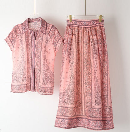 Conjunto veraniego elegante de dos piezas con cintura ajustable – LUCINNE