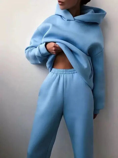 ARLET - Conjunto de chándal oversize de dos piezas con capucha para mujer