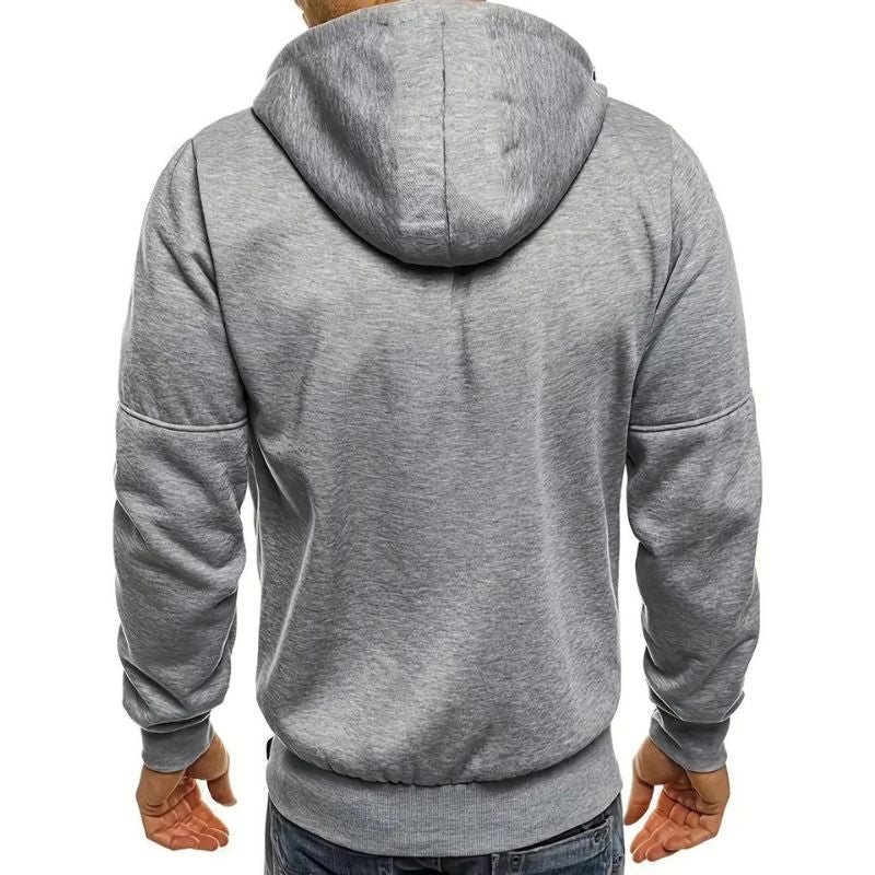 IVAN - Sudadera con cremallera y capucha ajustable para hombre