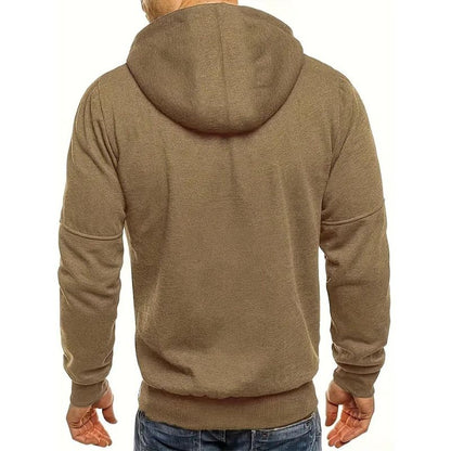 IVAN - Sudadera con cremallera y capucha ajustable para hombre