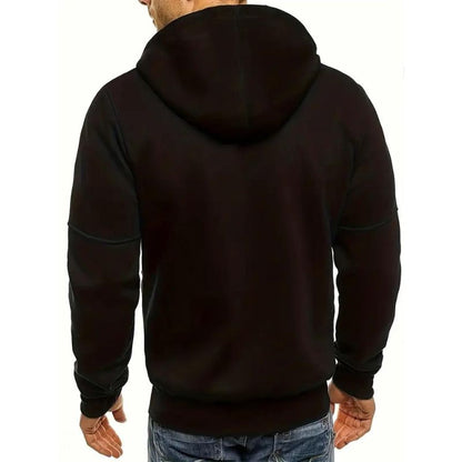 IVAN - Sudadera con cremallera y capucha ajustable para hombre