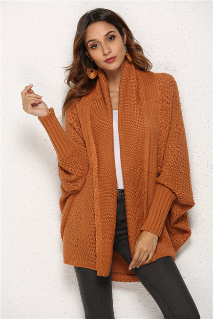 Alice - Cardigan de punto oversize para mujer Cafe Talla Única