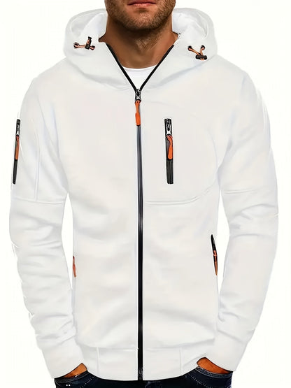 IVAN - Sudadera con cremallera y capucha ajustable para hombre