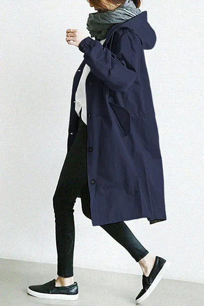 CELINE - Trench coat impermeable oversize de media longitud para mujer