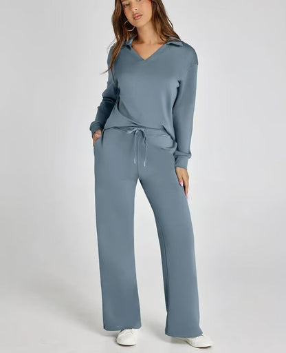 Conjunto lounge de dos piezas para mujer con tacto suave y estilo relajado – LYANA Softwear