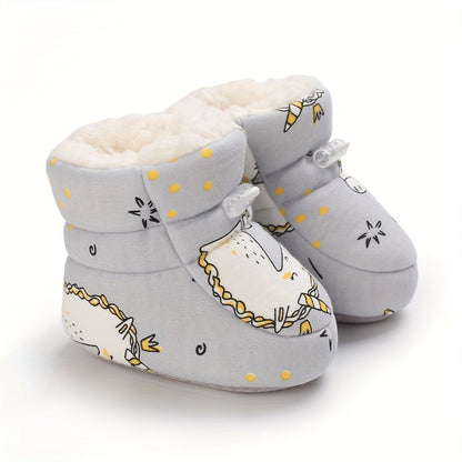 LINA - Botines de felpa fáciles de poner para bebés, niños y niñas