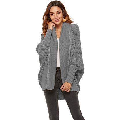 Alice - Cardigan de punto oversize para mujer Gris Talla Única