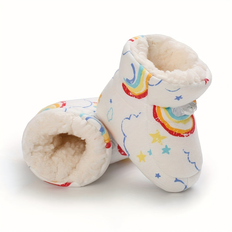 LINA - Botines de felpa fáciles de poner para bebés, niños y niñas