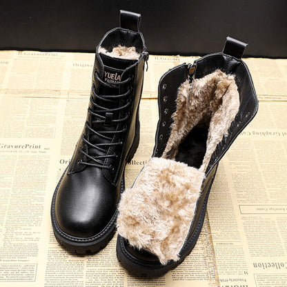 MAXXY - Botas de invierno con forro de fleece y cremallera para mujer