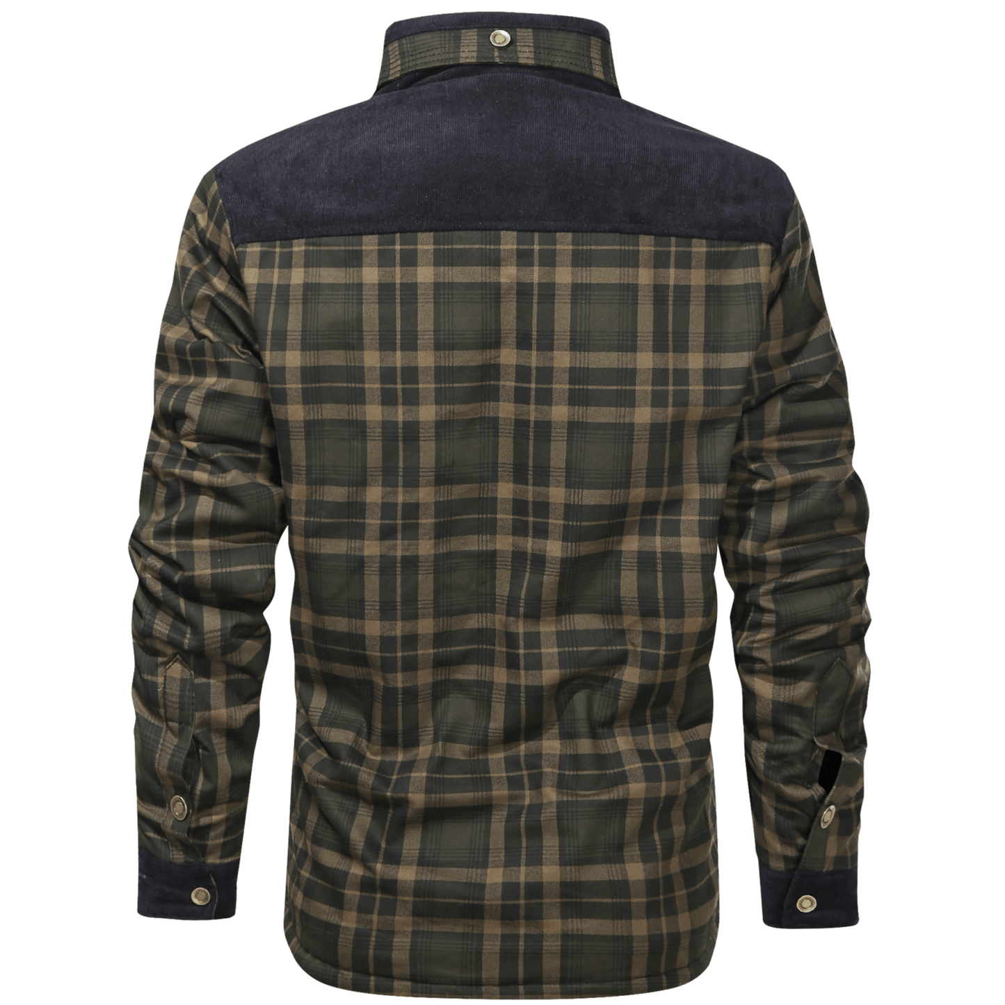 SVENSON - Chaqueta robusta de franela a cuadros para exteriores para hombre