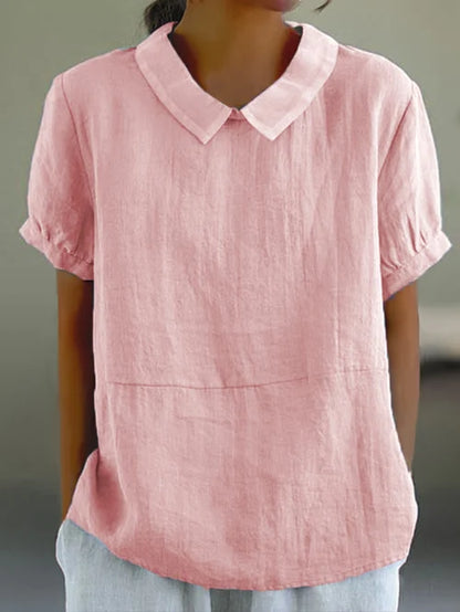 Blusa fluida con cuello alto y corte relajado – ÉLISA