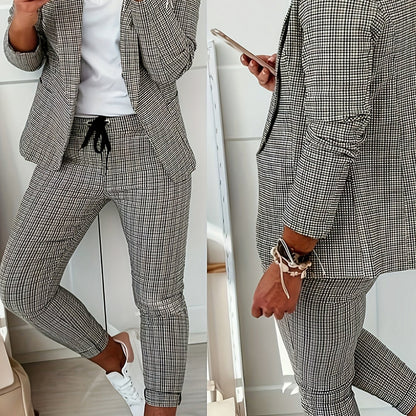 Conjunto de dos piezas para mujer con blazer y pantalón – ROZA PowerSuit