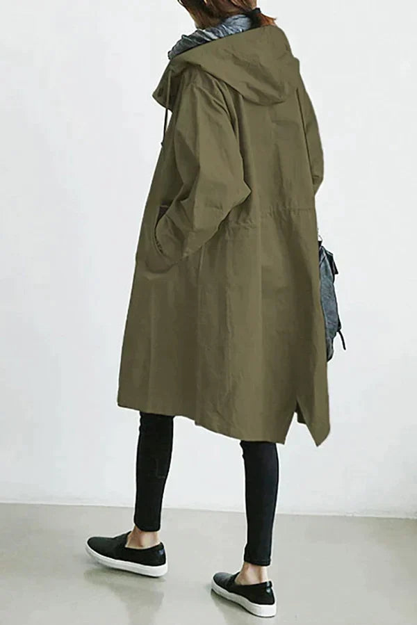 CELINE - Trench coat impermeable oversize de media longitud para mujer