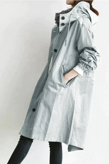 CELINE - Trench coat impermeable oversize de media longitud para mujer