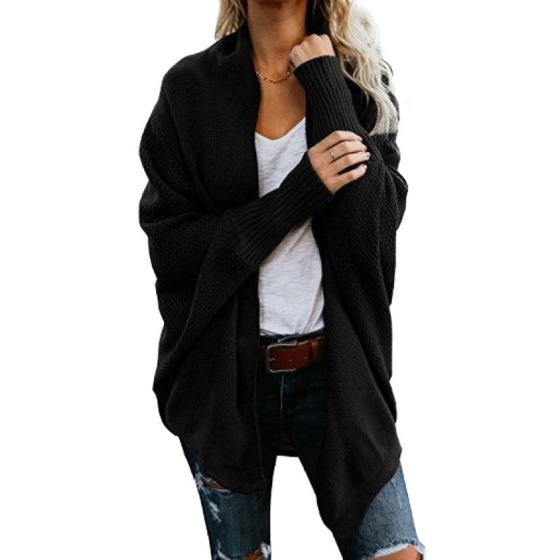 Alice - Cardigan de punto oversize para mujer Negro Talla Única