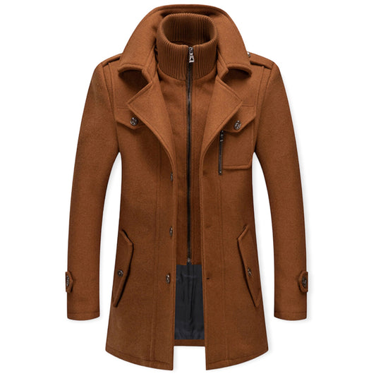 BRUNO - Chaqueta casual con cremallera y cuello alto para hombre