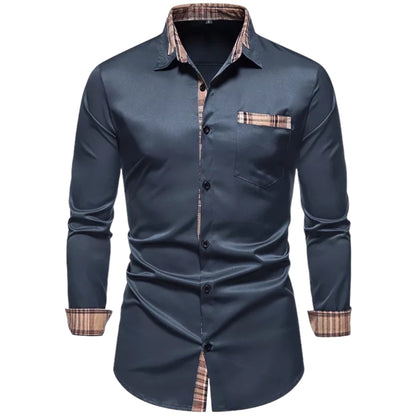 TAYLOR - Camisa slim fit con detalles de cuadros