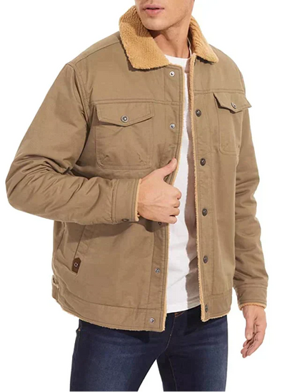 SAMUEL - Chaqueta para hombre con forro de sherpa