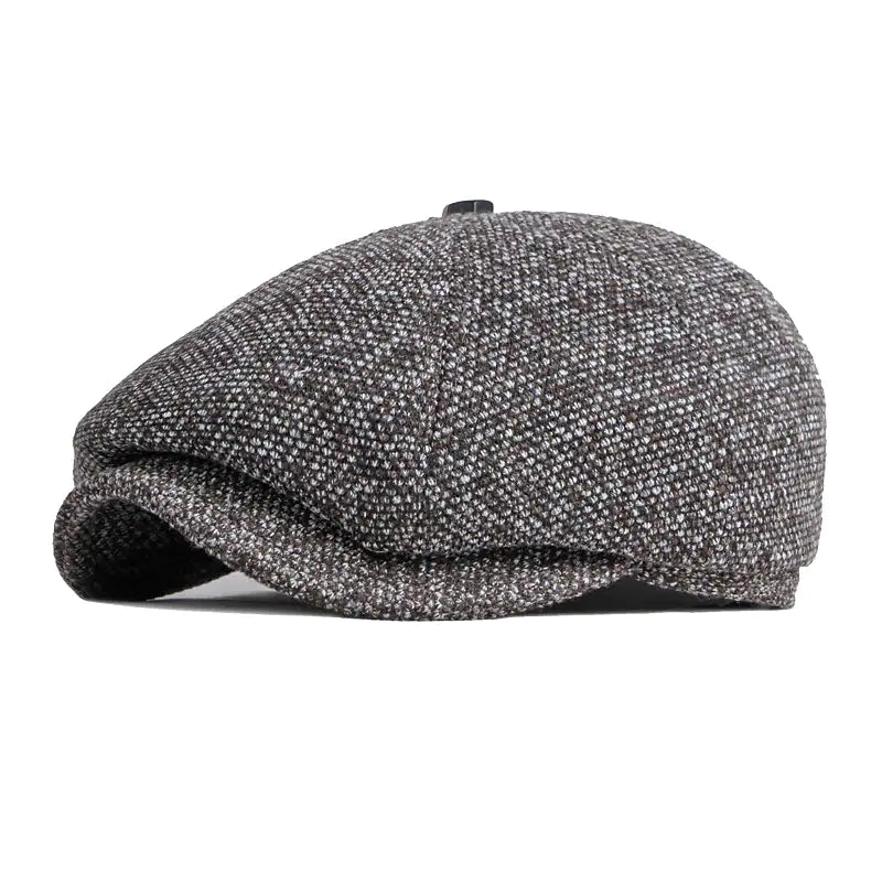 OSKAR - Gorra plana de tweed estilo vintage