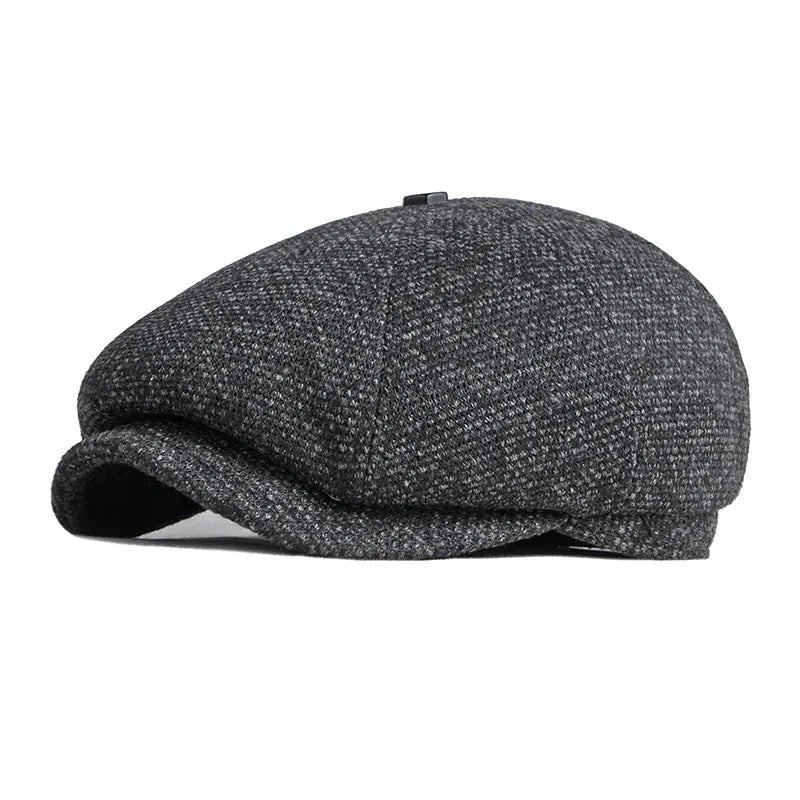 OSKAR - Gorra plana de tweed estilo vintage