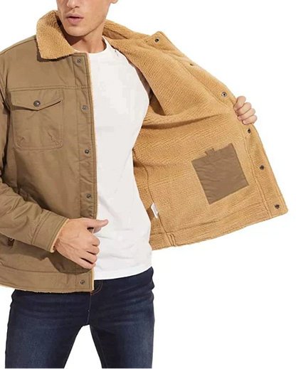 SAMUEL - Chaqueta para hombre con forro de sherpa