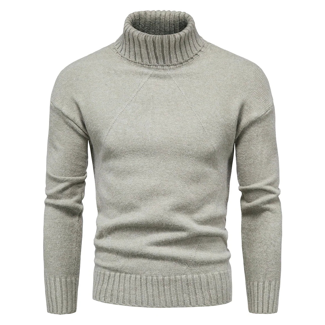 EMIL - Suéter de punto casual con cuello alto para hombre