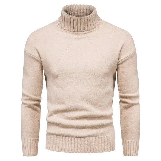 EMIL - Suéter de punto casual con cuello alto para hombre