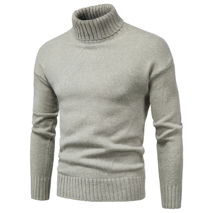 EMIL - Suéter de punto casual con cuello alto para hombre