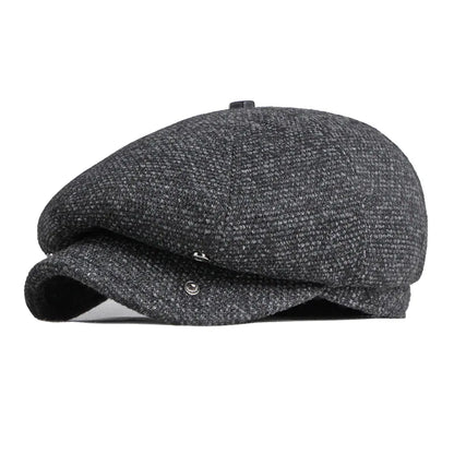 OSKAR - Gorra plana de tweed estilo vintage