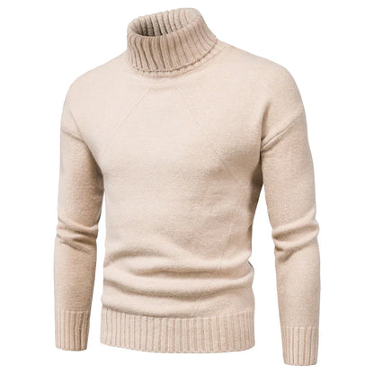 EMIL - Suéter de punto casual con cuello alto para hombre