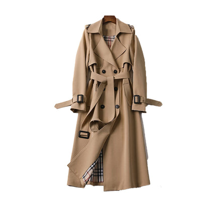 SALMA - Trench coat con doble botonadura para mujer