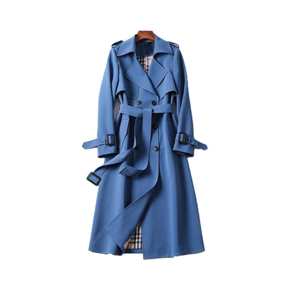 SALMA - Trench coat con doble botonadura para mujer