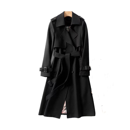 SALMA - Trench coat con doble botonadura para mujer