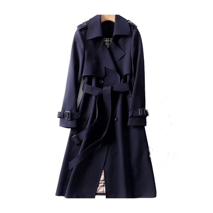 SALMA - Trench coat con doble botonadura para mujer