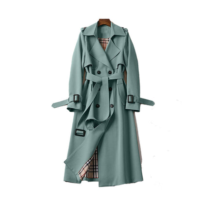 SALMA - Trench coat con doble botonadura para mujer