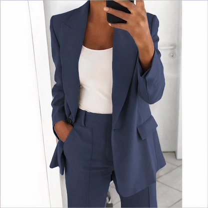 VALERIA - Conjunto de blazer y pantalón a la moda para mujer