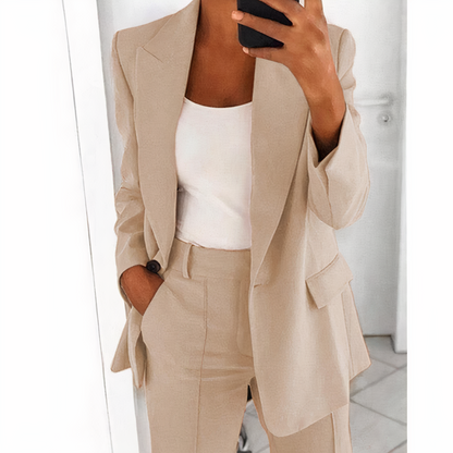 VALERIA - Conjunto de blazer y pantalón a la moda para mujer