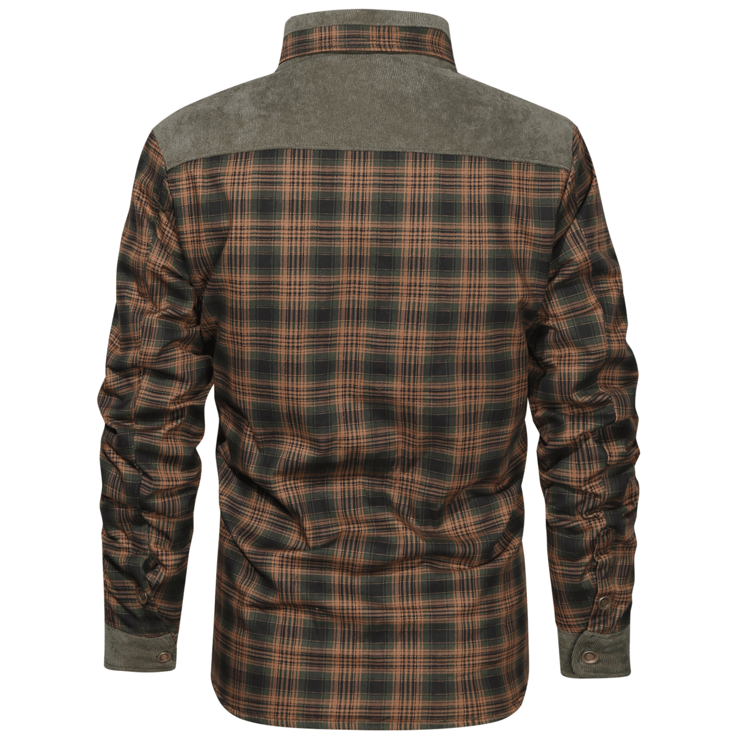 SVENSON - Chaqueta robusta de franela a cuadros para exteriores para hombre