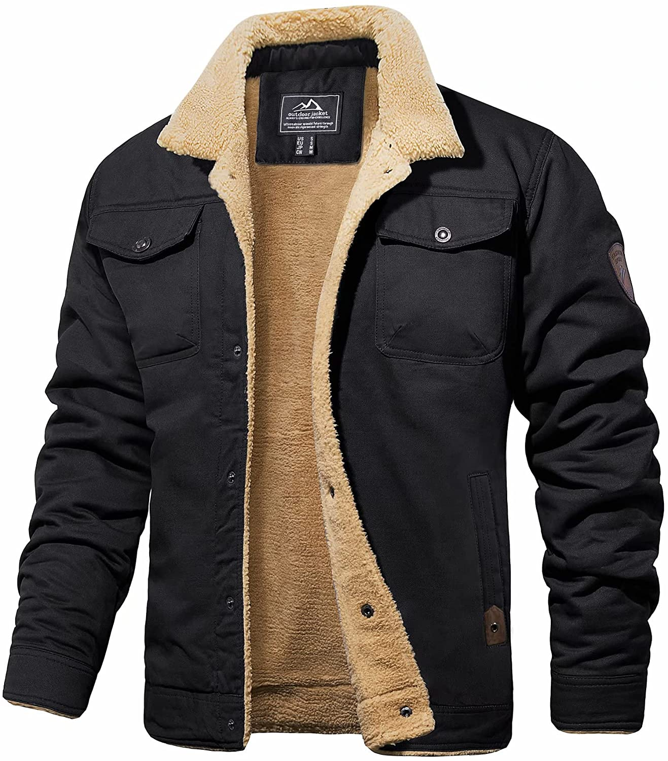 SAMUEL - Chaqueta para hombre con forro de sherpa