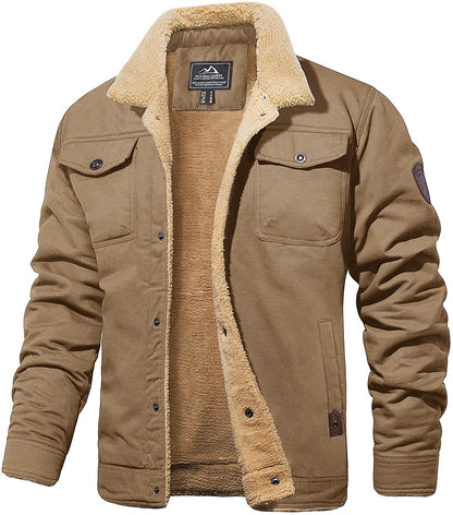 SAMUEL - Chaqueta para hombre con forro de sherpa