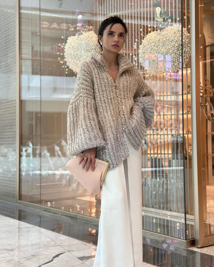 YARENA - Cárdigan oversized de punto para mujer